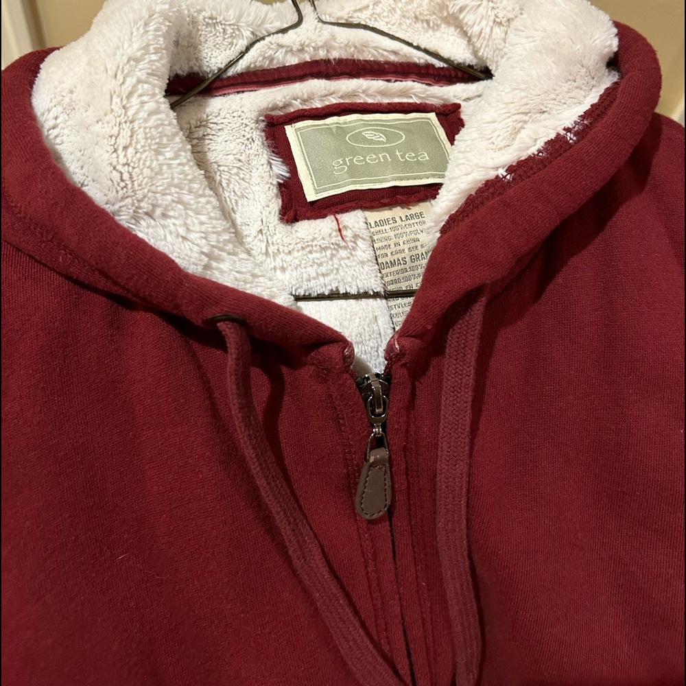 Ladies warm hooded & lined jacket by Green Tea